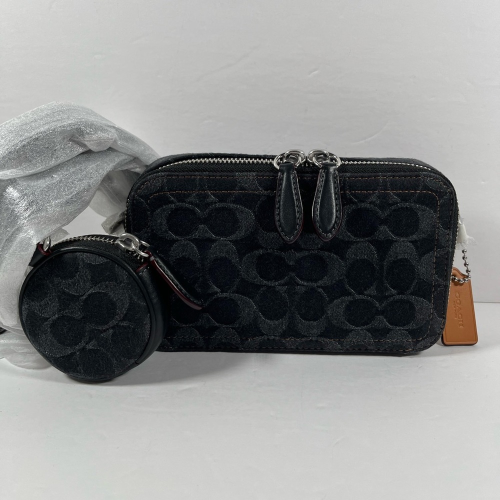 Coach Black and Gray Men's crossbody bag.
